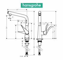 HANSGROHE METRIS SELECT COCINA